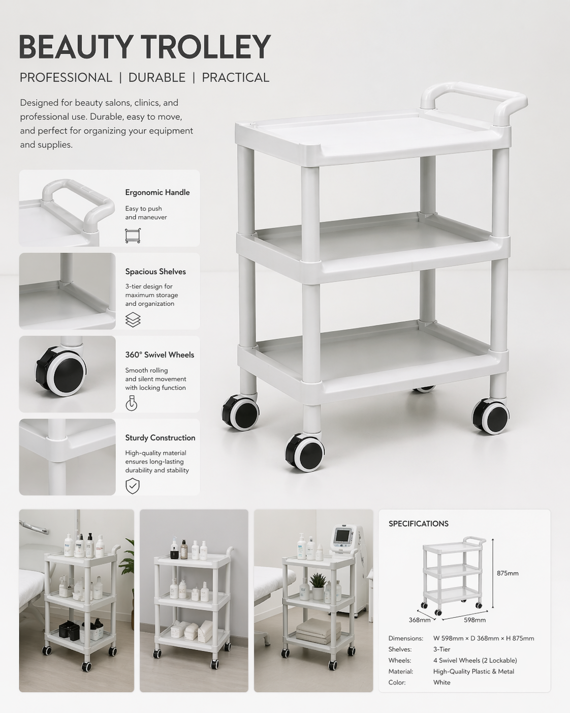Beauty Trolley – Professional Aesthetic Cart