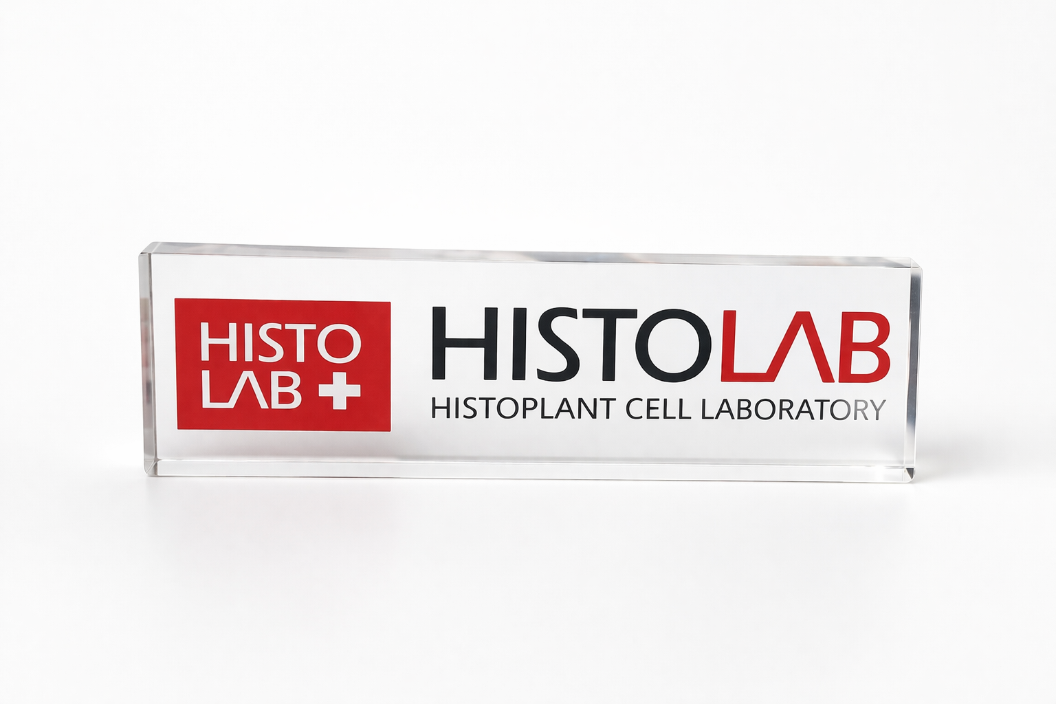 HISTOLAB Acrylic Display Sign (30×2×7.6 cm)