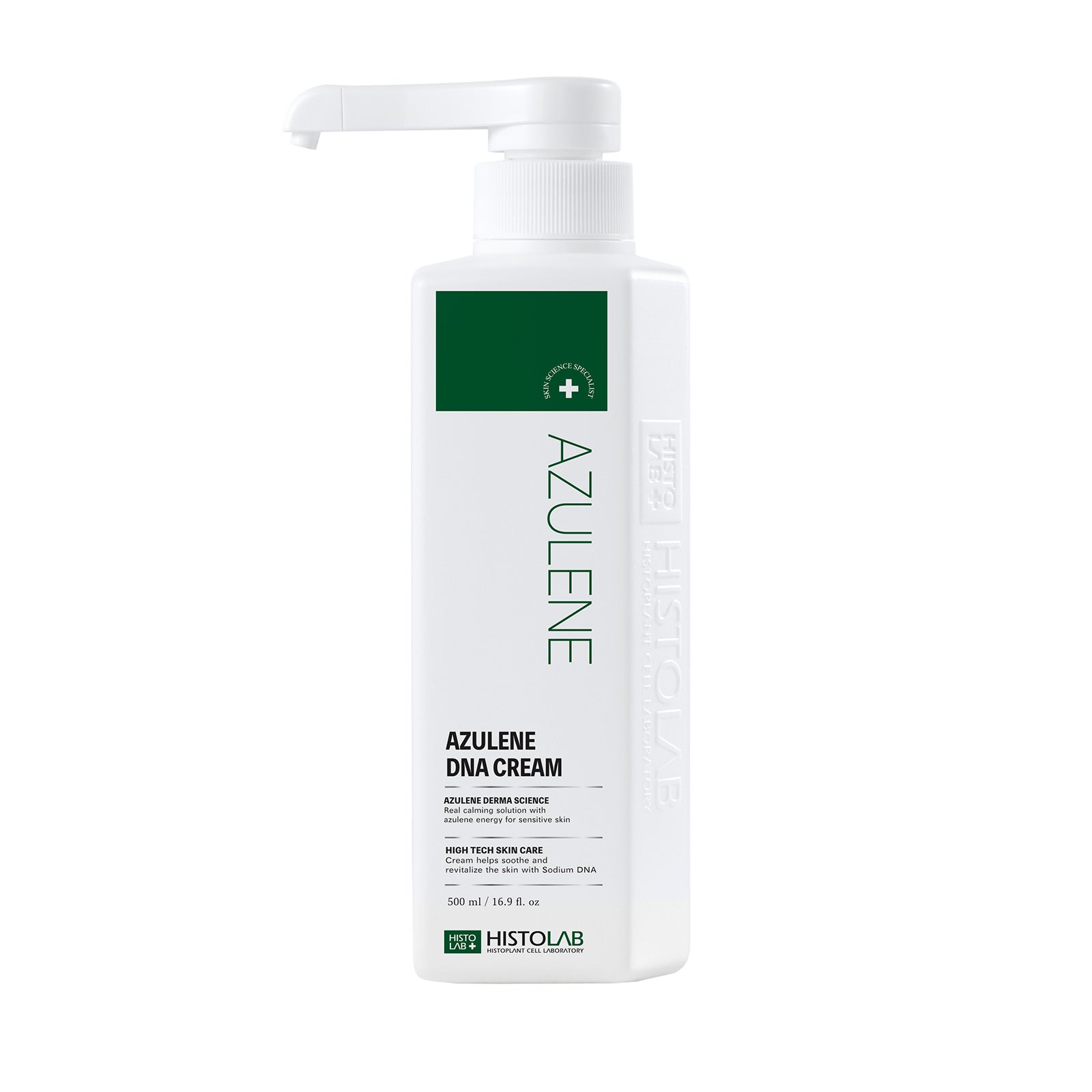HistoLab Azulene DNA Cream 500ml pump bottle for deep hydration and skin soothing