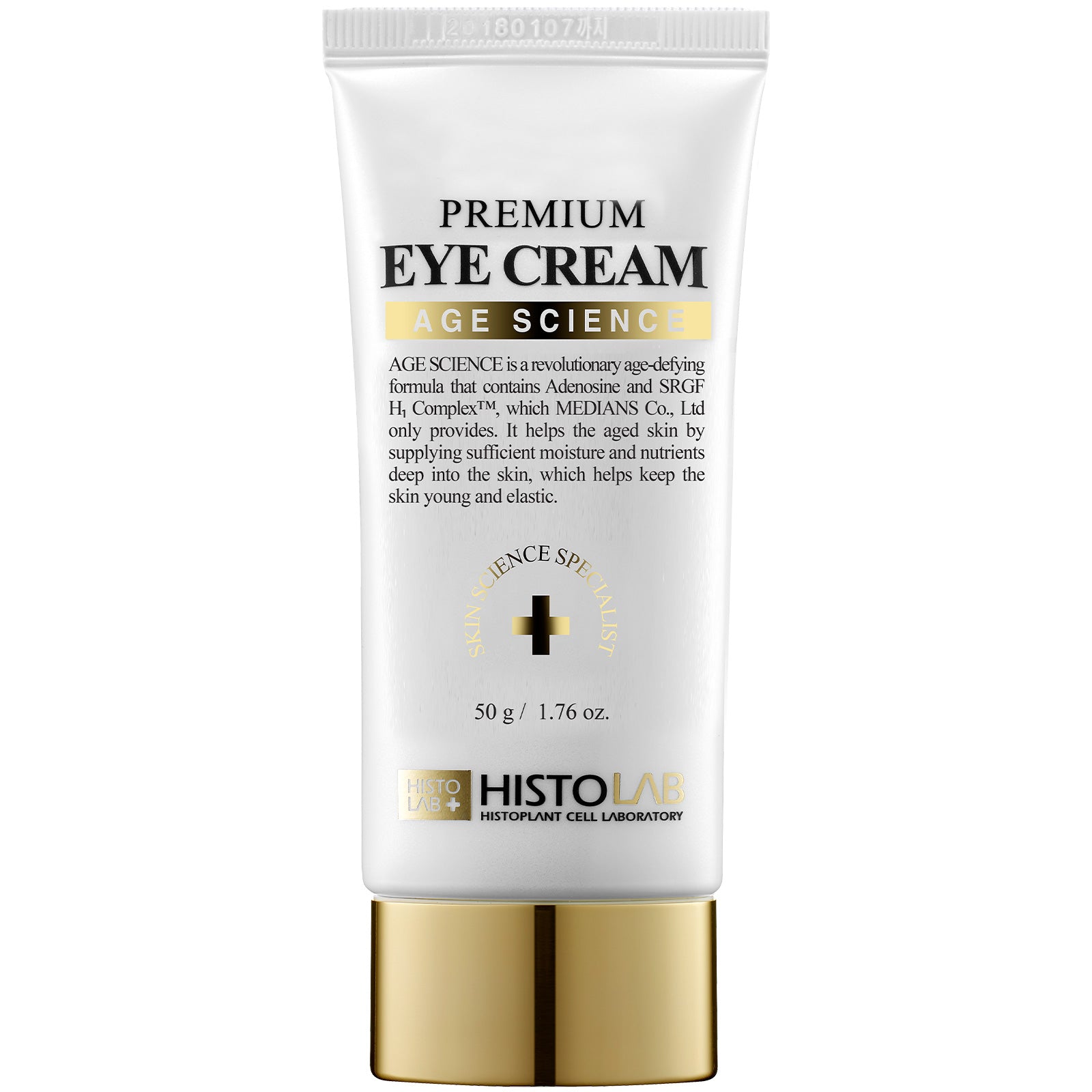 HistoLab Premium Eye Cream 50g for reducing fine lines and hydrating the eye area